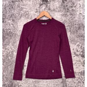 Smartwool Base Layer Shirt XS Womens Merino Wool 250 Purple